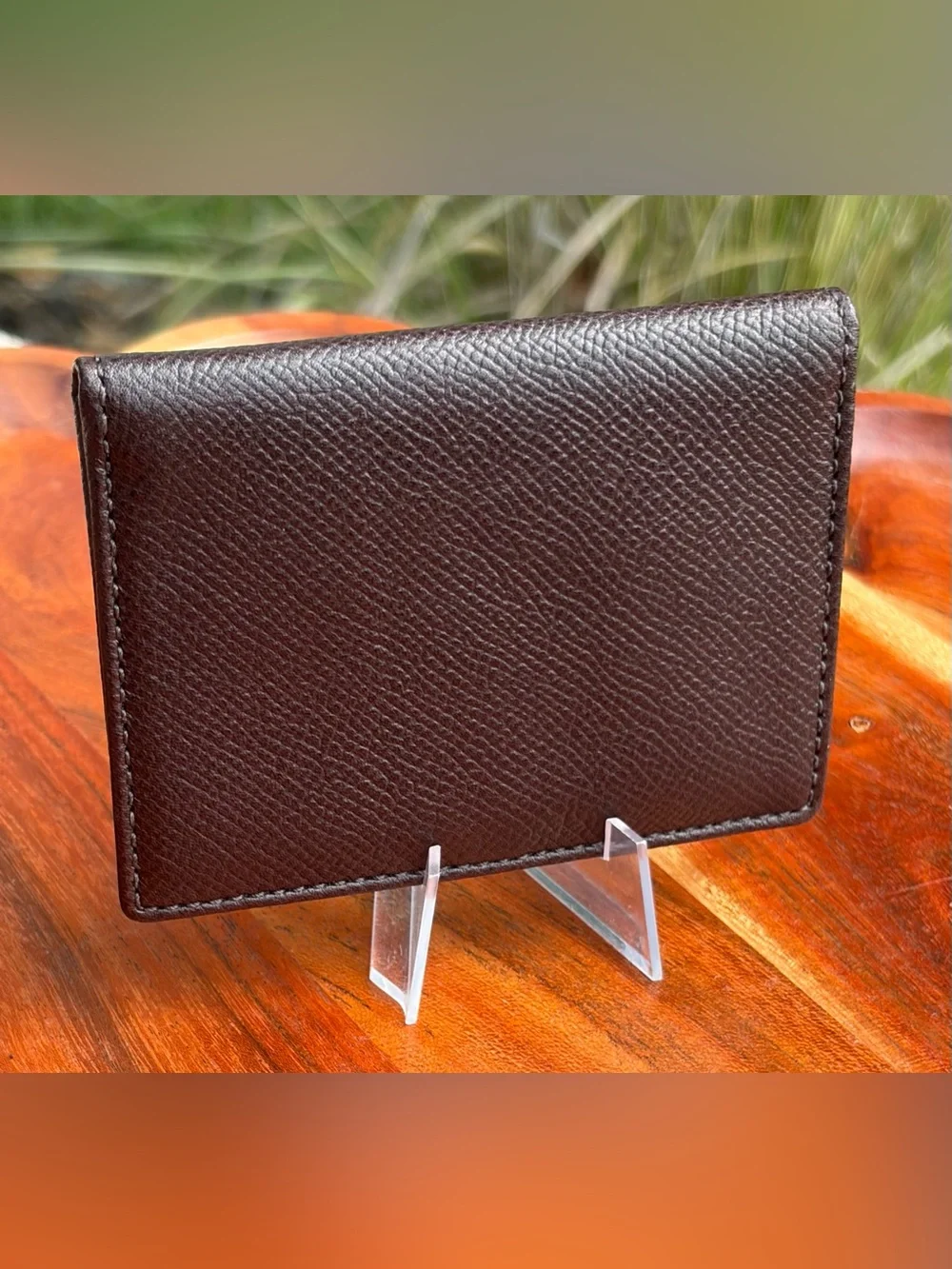 Vintage COACH Card Wallet Brown Leather NWOT